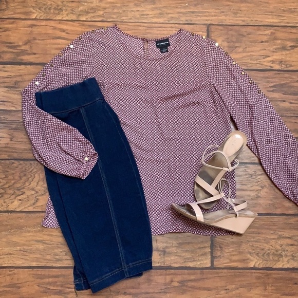 Liz Claiborne Professional Office Workwear Blouse Medium - Picture 5 of 10